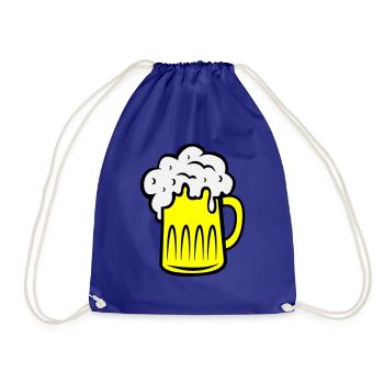 Beer 002 - Drawstring Bag - royal blue - Front