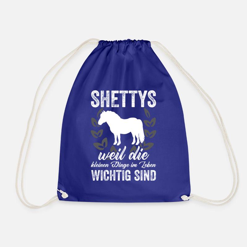 Shetlandpony Pferde Reiten Pony Geschenkidee - Turnbeutel - Königsblau