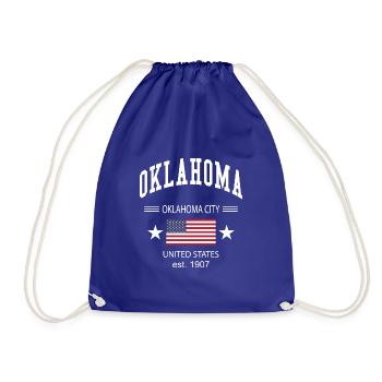 Oklahoma - Drawstring Bag - royal blue - Front