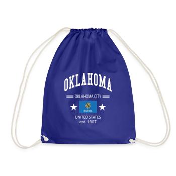 Oklahoma - Drawstring Bag - royal blue - Front