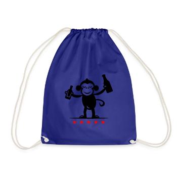 Bière de singe de fête - Sac de sport léger - bleu roi - Devant