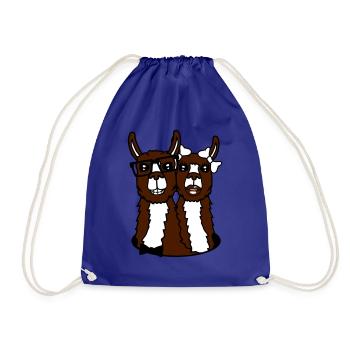 hole faces head love in love couple couples f - Drawstring Bag - royal blue - Front