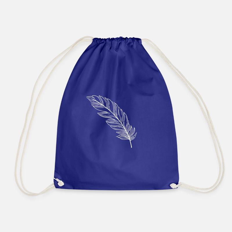 Feder Federn Indianer Geschenk - Turnbeutel - Königsblau