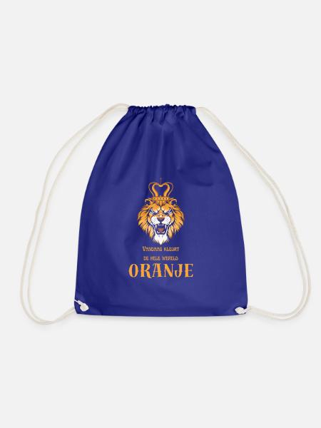 Heute färbt sich die ganze Welt orange - Turnbeutel - Königsblau