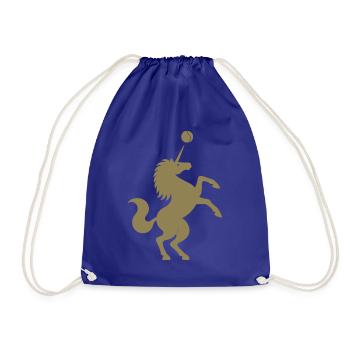Unicorn Tennis Player Silhouette Minimalist - Drawstring Bag - royal blue - Front