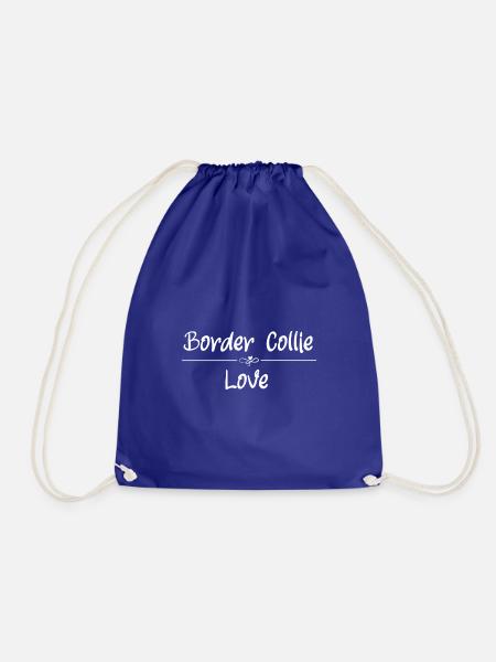 Border Collie Love - Turnbeutel - Königsblau