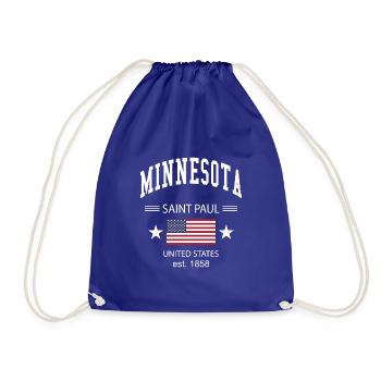 Minnesota - Drawstring Bag - royal blue - Front