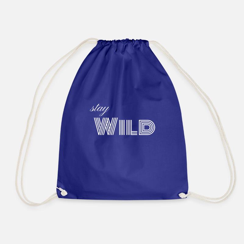 Stay WILD - Turnbeutel - Königsblau