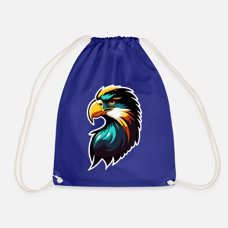 Eagle university logo - Drawstring Bag - royal blue