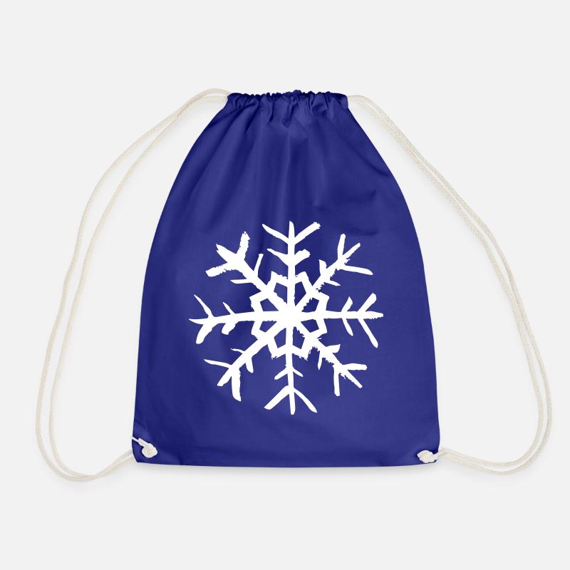 Snowflake - Drawstring Bag - royal blue