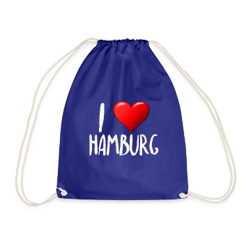 J'aime Hambourg - Sac de sport léger - bleu roi - Devant