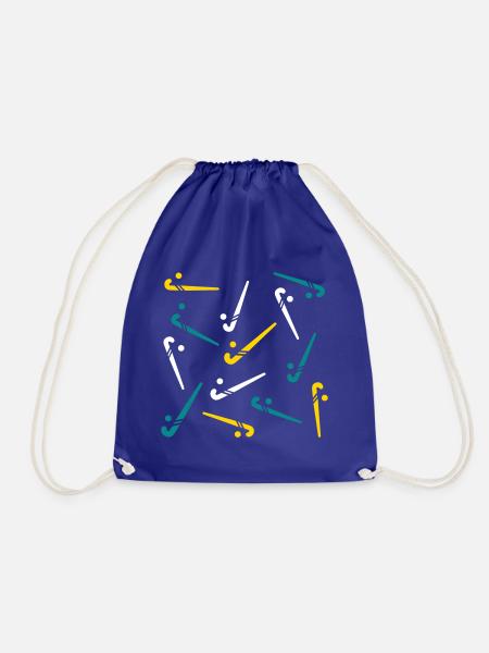 Hockey stick - Drawstring Bag - royal blue