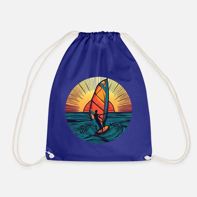 Windsurfer Surfer Sunset - Sac de sport léger - bleu roi