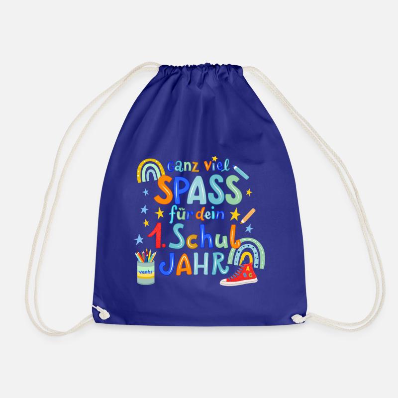 School, First Grade - Drawstring Bag - royal blue