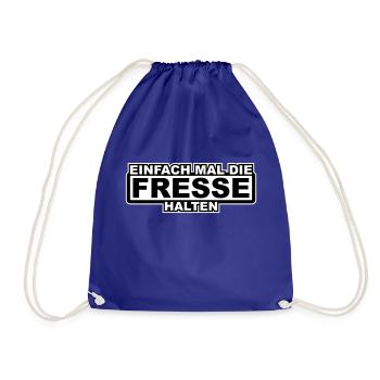 Einfach mal die Fresse Halten Umrandung - Turnbeutel - Königsblau - Vorne