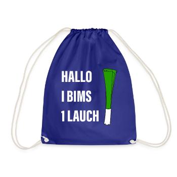 Bonjour je bims 1 poireau - Sac de sport léger - bleu roi - Devant