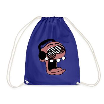 DJ visage drôle rire lunettes de soleil musique de fête - Sac de sport léger - bleu roi - Devant