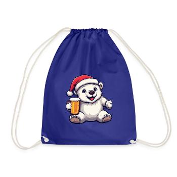 Bière de Noël Polar Bear - Sac de sport léger - bleu roi - Devant