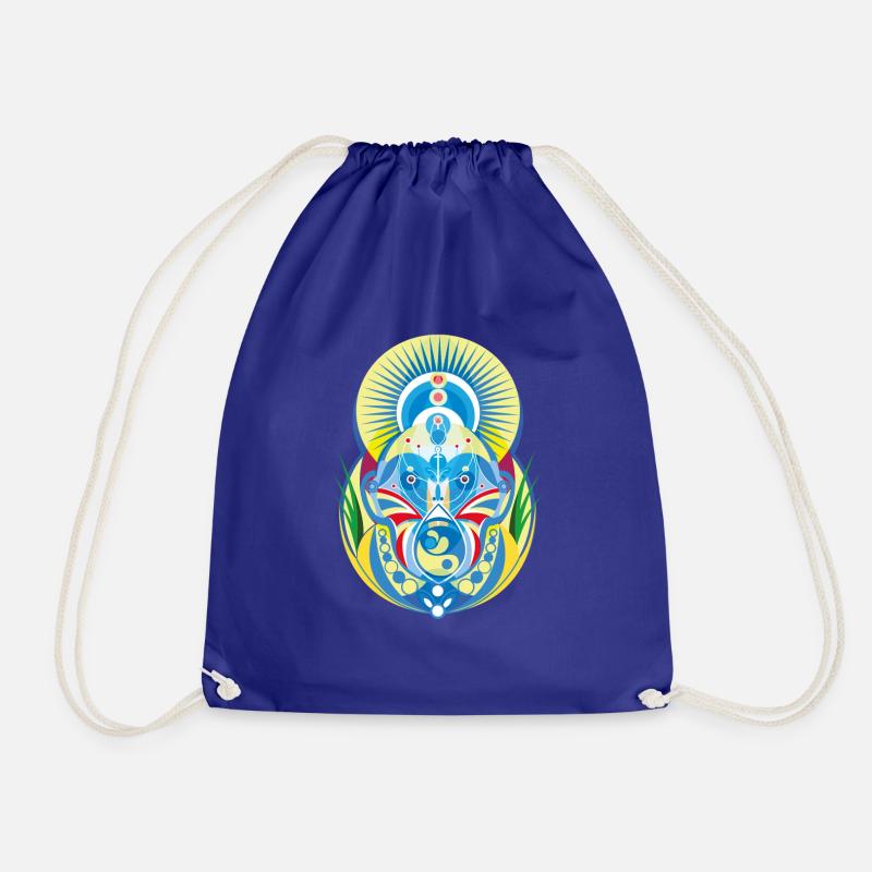 Monkey enlightenment - Drawstring Bag - royal blue