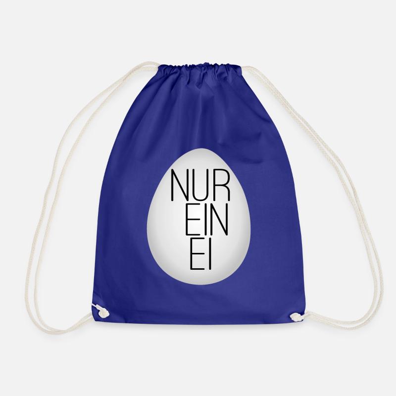 Nur ein Ei - Turnbeutel - Königsblau