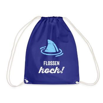 Flossen Hoch! - Turnbeutel - Königsblau - Vorne