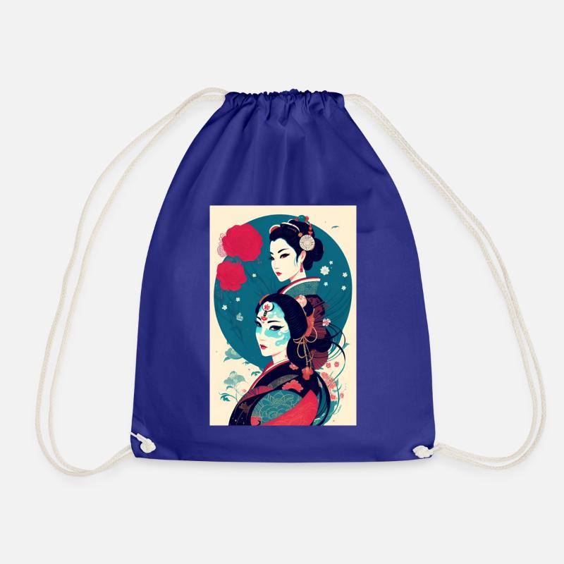 Geisha - Drawstring Bag - royal blue