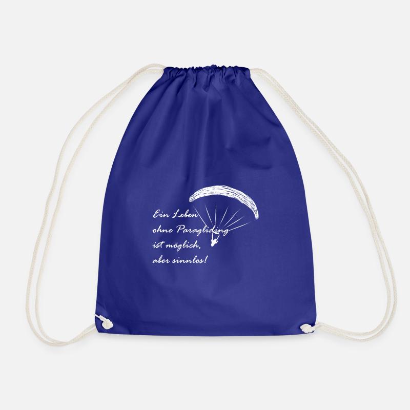 Paragliding Geschenk Gleitschirmflieger Tshirt - Turnbeutel - Königsblau