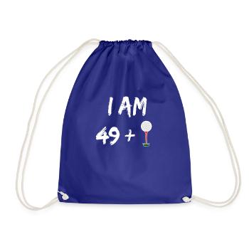 Ich bin 49 Plus Goft Ball für Golfer - Turnbeutel - Königsblau - Vorne
