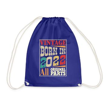 Vintage born in 2022 - Original parts - Sac de sport léger - bleu roi - Devant