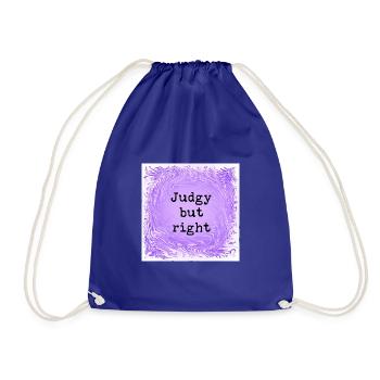 Judgy but right - Drawstring Bag - royal blue - Front
