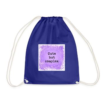 Cute but complex - Drawstring Bag - royal blue - Front