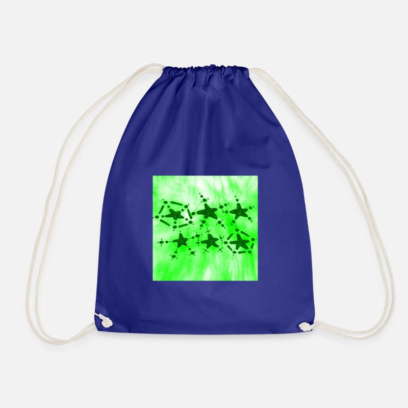 6 STARS SMILING GREEN - Drawstring Bag - royal blue
