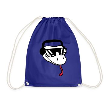 visage cool dj musique fête célébrer lunettes de soleil ko - Sac de sport léger - bleu roi - Devant