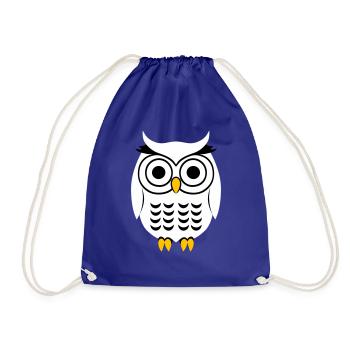 Hibou noir et blanc - Sac de sport léger - bleu roi - Devant