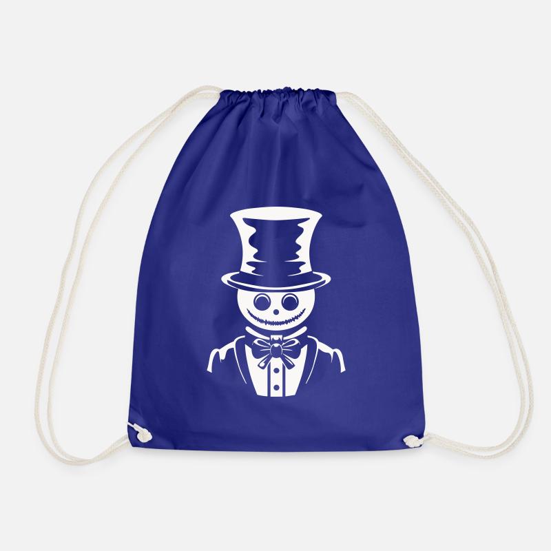 Snowman Joyful Dapper - Drawstring Bag - royal blue