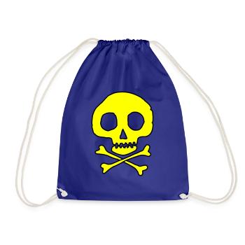 Crâne et os - Sac de sport léger - bleu roi - Devant
