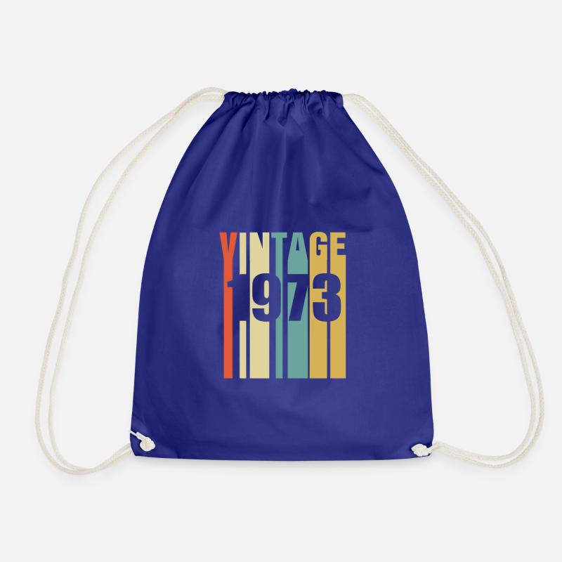 Vintage 1973 Retro - Drawstring Bag - royal blue