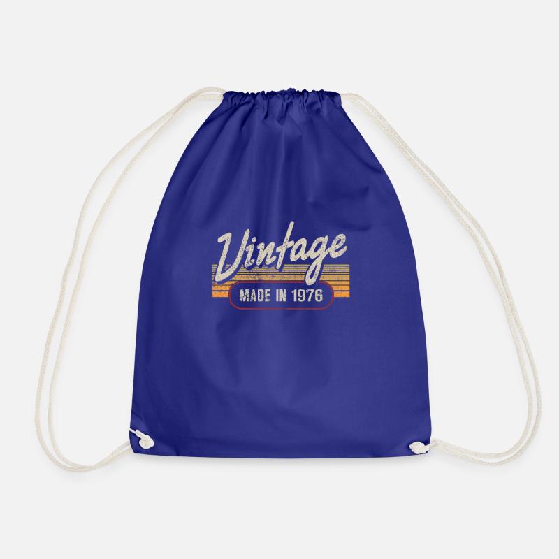 Vintage MADE IN 1976 - Drawstring Bag - royal blue