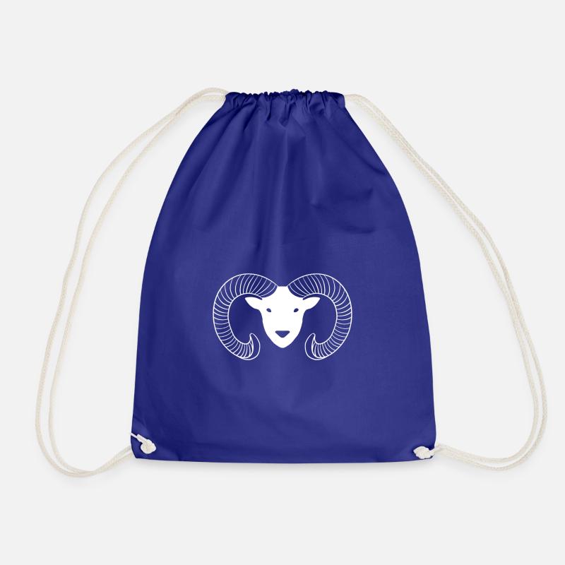 Aries, star sign - Drawstring Bag - royal blue
