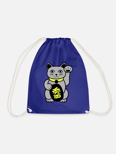Maneki Winkekatze - Turnbeutel - Königsblau