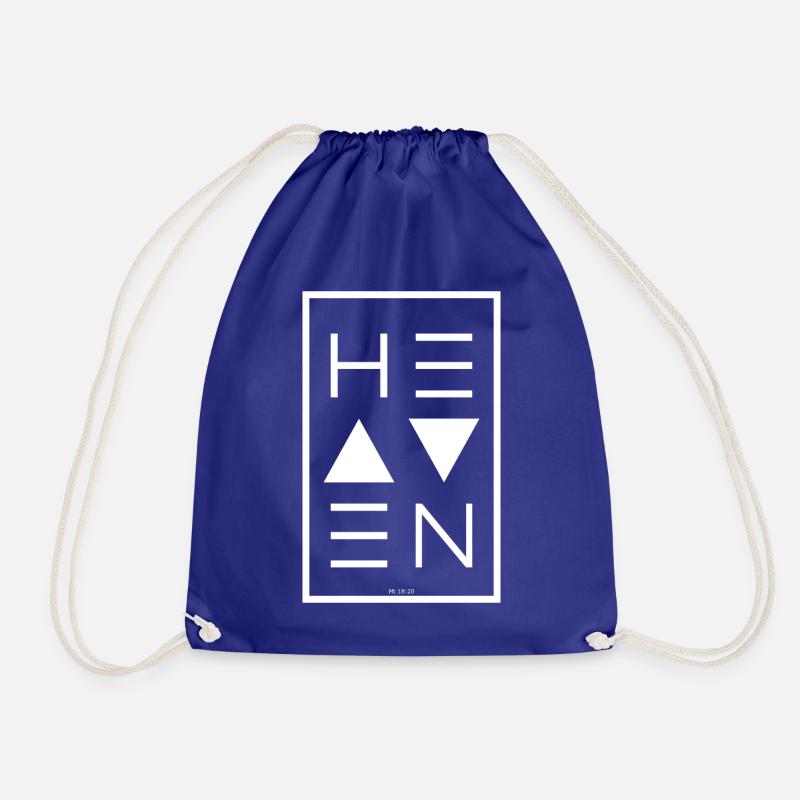 Heaven WHITE - Drawstring Bag - royal blue