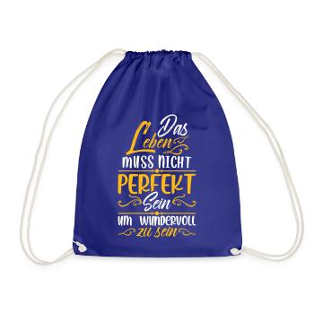 La vie n’a pas besoin d’être parfaite pour être merveilleuse - Sac de sport léger - bleu roi - Devant