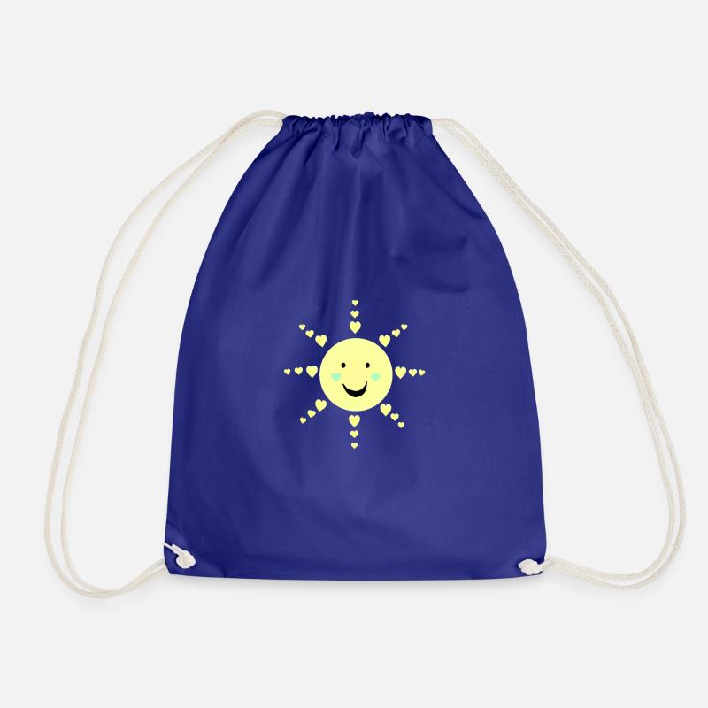 Courage love sun smile life motivation - Drawstring Bag - royal blue