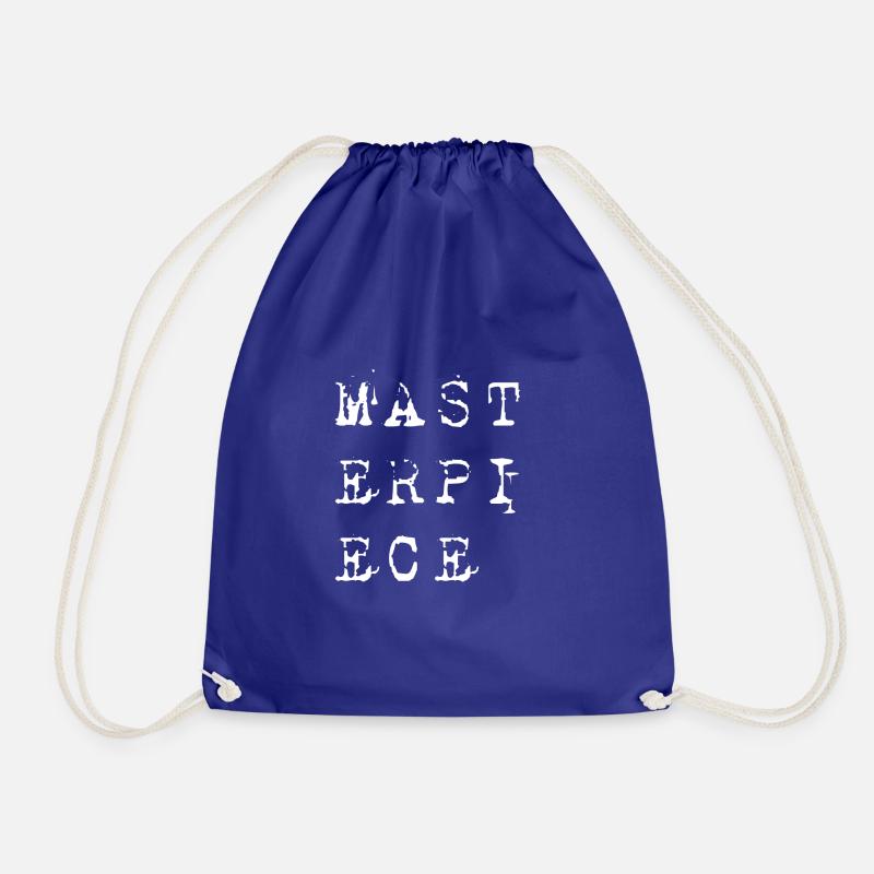 Masterpiece white - Drawstring Bag - royal blue