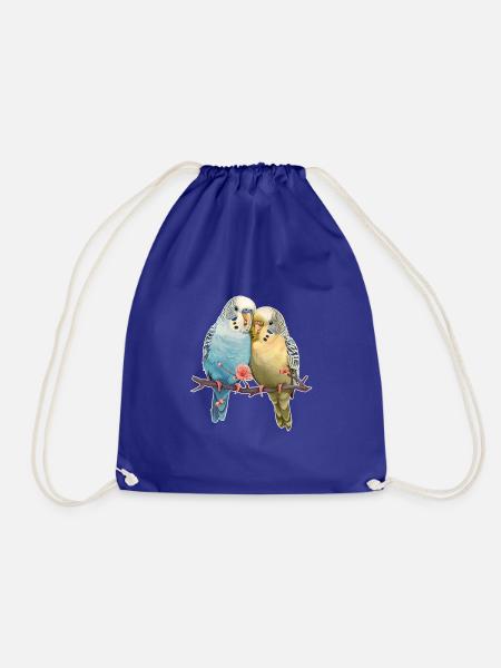 Budgies - Drawstring Bag - royal blue