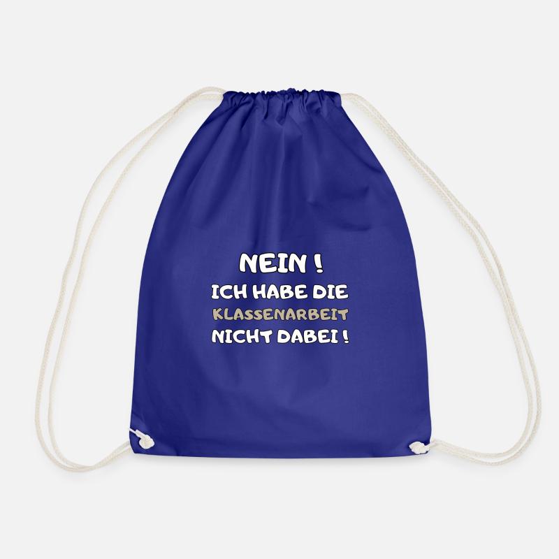Lehrer Spruch witzig Klassenarbeit Schule Geschenk - Turnbeutel - Königsblau