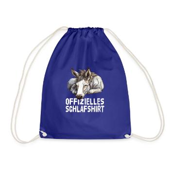 Offizieles Schlafshirt Esel - Turnbeutel - Königsblau - Vorne