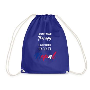 Népal idée cadeau drôle dicton drôle - Sac de sport léger - bleu roi - Devant