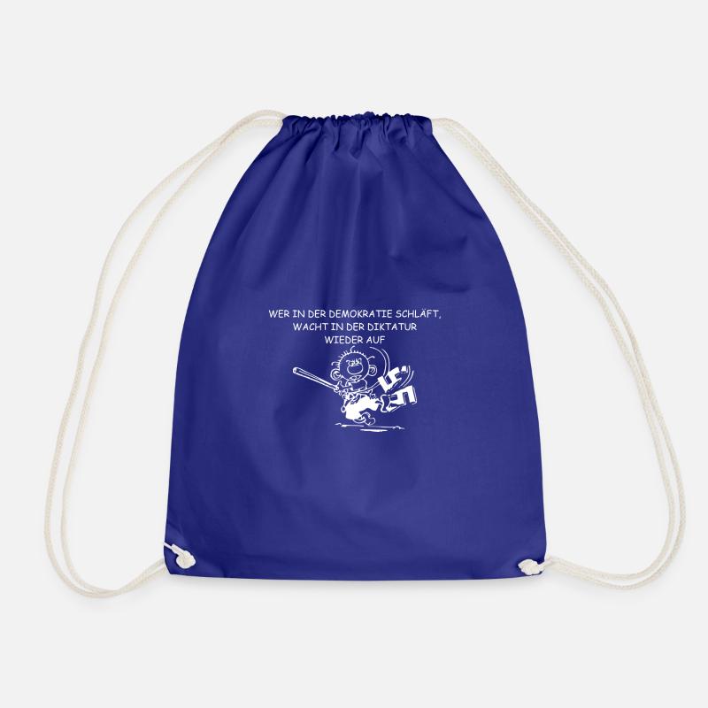 Wake up - Drawstring Bag - royal blue