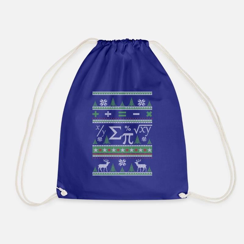 Mathematicians Ugly Christmas - Drawstring Bag - royal blue